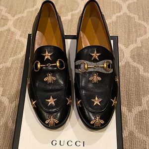 Gucci Jordan Embroidered Leather Loafer